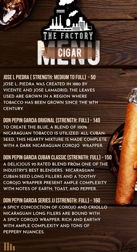 Cigar Menu