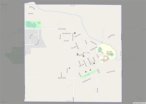 Map of Burr Oak village, Michigan