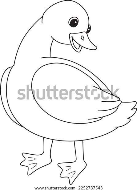 Spring Mother Duck Isolated Coloring Page Stock Vector (Royalty Free ...