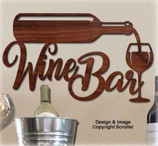 Home Wine Bar Wall Art Design Pattern - Downloadable, Downloadable Patterns: The Winfield Collection