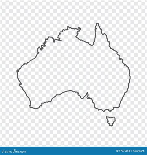 Blank Australia Map Isolated On White Background Vector Illustration | CartoonDealer.com #90996918