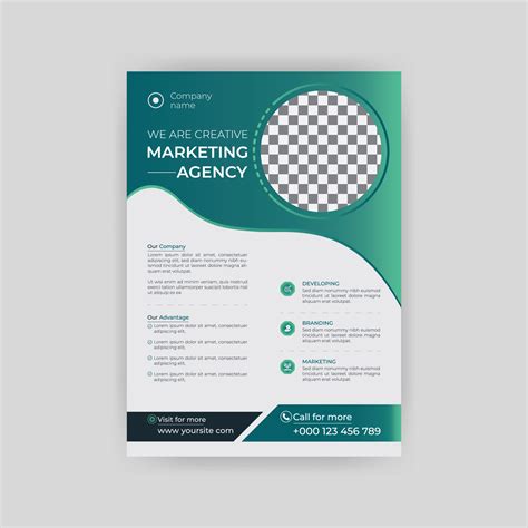 Business flyer design corporate flyer template geometric shape poster ...