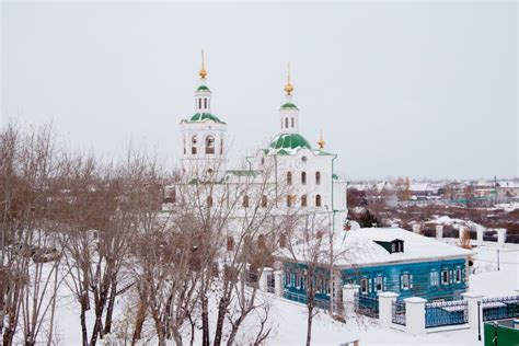 Tyumen, Russia - November 05.2016: Winter Landscape with Church Editorial Stock Image - Image of ...