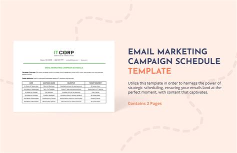 Email Marketing Campaign Schedule Template in Word, PDF, Google Docs ...