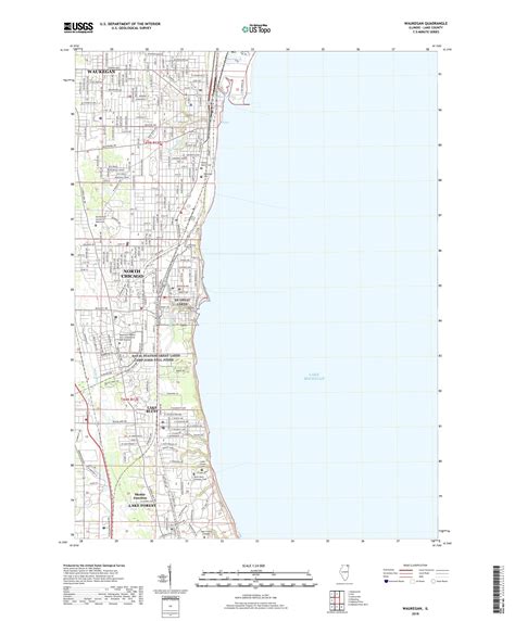 MyTopo Waukegan, Illinois USGS Quad Topo Map