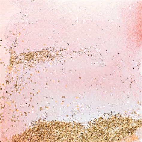 Gold glitter on pink watercolor background | free image by rawpixel.com ...