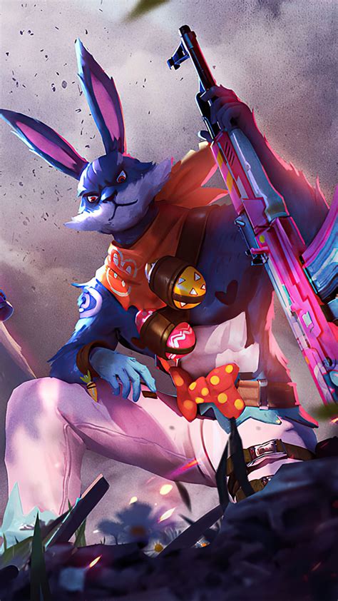 Bunny Easter Garena Free Fire 4K Ultra HD Mobile Phone Wallpaper