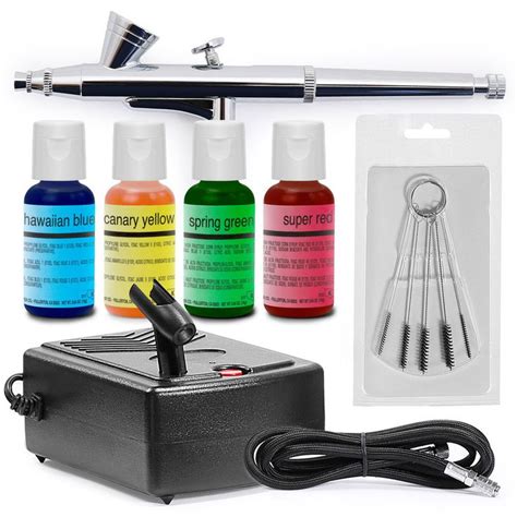 Cake Decorating Airbrush Kit - 4 Color Set | Cake decorating airbrush, Cake decorating set ...