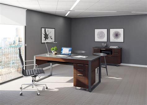 Corridor 6521 Modern Executive Office Desk | BDI Furniture | West Avenue Furniture