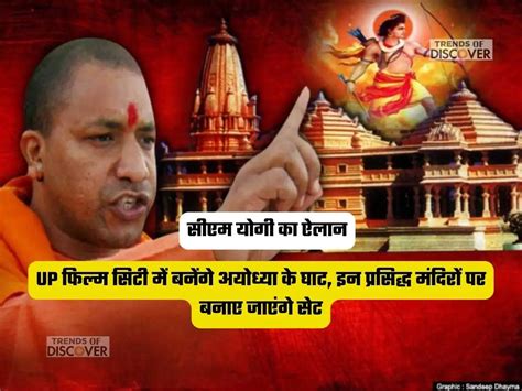 CM Yogi's announcement! Ayodhya ghats will be built in UP Film City, sets will be built on these ...