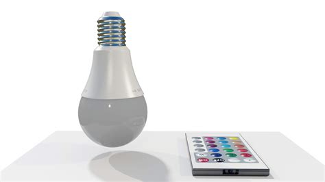 RGB Light Bulb With Remote Control - 3D Model by 3Dmae