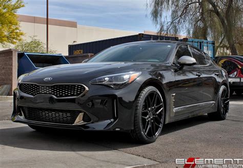 20 inch Staggered Giovanna Bogota Gloss Black on a 2018 Kia Stinger GT2 w/ Specs | Element Wheels