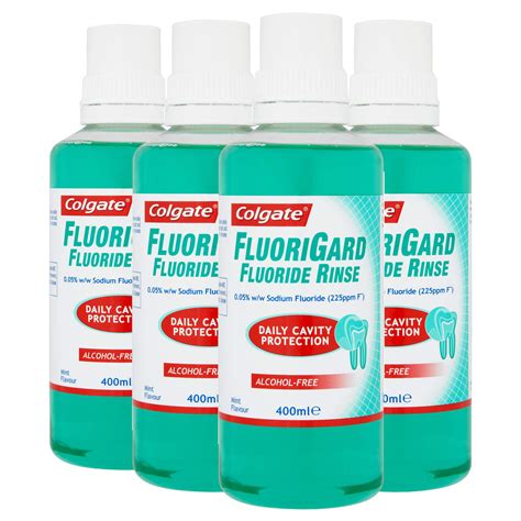 Buy Colgate Fluorigard Fluoride Rinse Alcohol Free Mouthwash 400 ml, Daily Cavity Protection ...