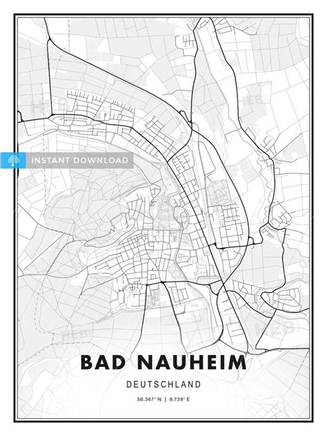 Bad Nauheim, Germany, Modern Print Template in Various Formats ...