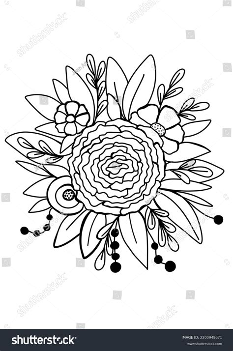 Flowers Sketch Tattoo Sketch Isolated Illustration Stock Illustration ...