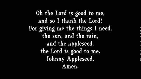 Johnny Appleseed - lyrics - YouTube