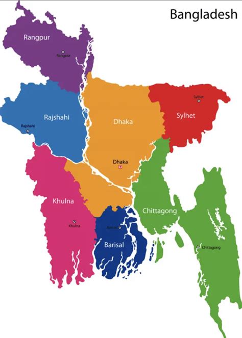 Map of Bangladesh – Division and District Maps