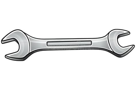 Vector Wrench on White Background Stock Vector - Illustration of background, clipart: 124142001