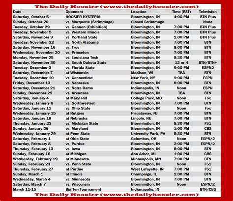 Marquette Basketball Printable Schedule - Printable Word Searches