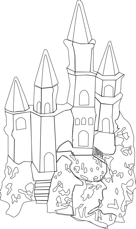 Clipart - Castle (outline)