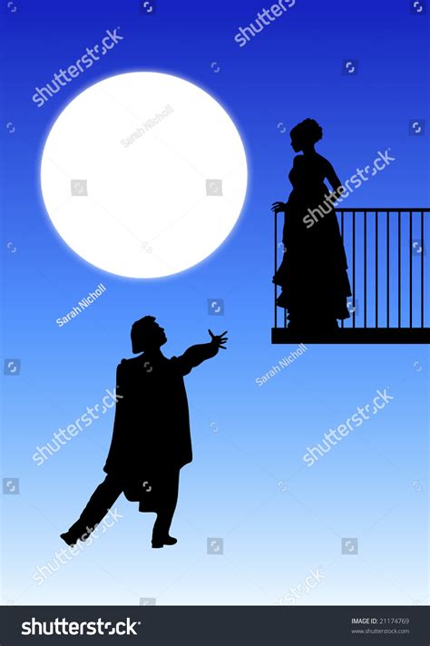 Romeo Juliet Balcony Scene Stock Illustration 21174769 - Shutterstock