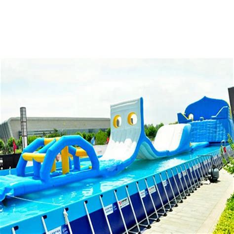 Inflatable trampoline water park combo trampoline inflatable water slide bouncer jumping game ...