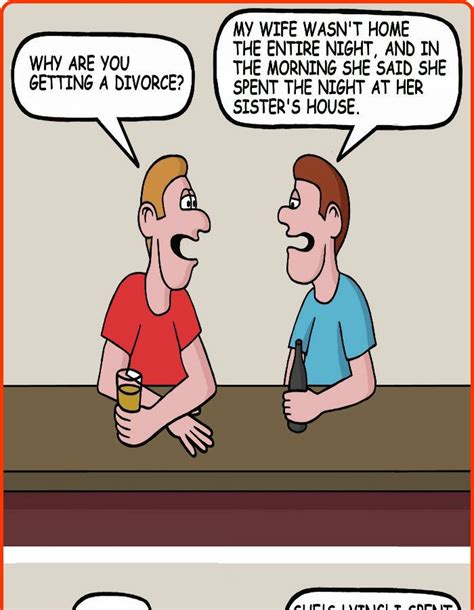 Why Are you Getting Divorce? | Clean funny jokes, Funny cartoon quotes ...