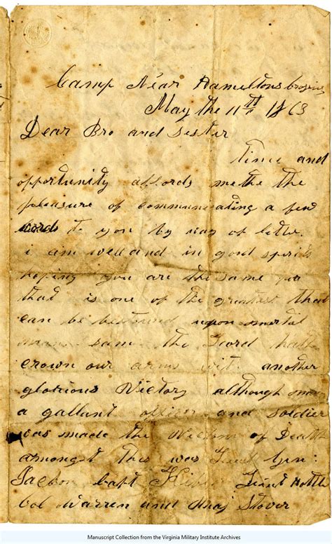 Confederate Civil War Letters