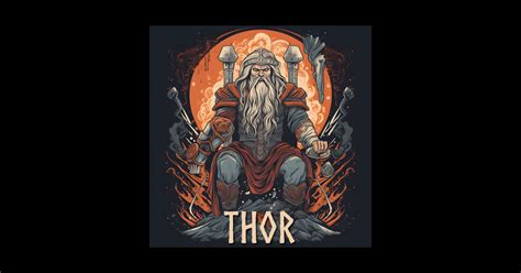 Thor Thunder God Norse Mythology Asgardians - Norse Mythology - Sticker ...