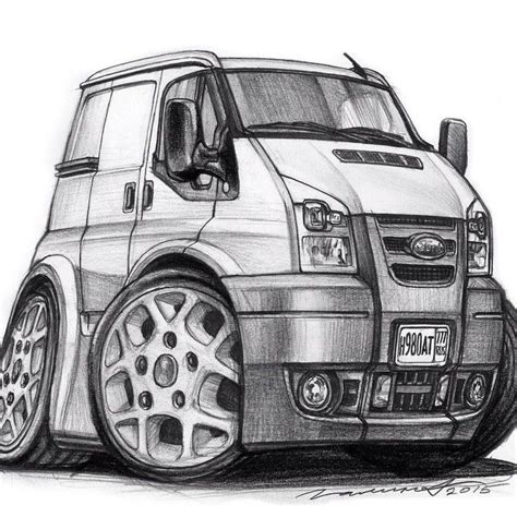 #ford #transit #cartooncar #cartoon | Carro dibujo, Coches increíbles, Autos