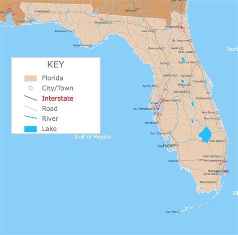 Map of Florida in 2023 | Map of florida, Map of florida cities ...