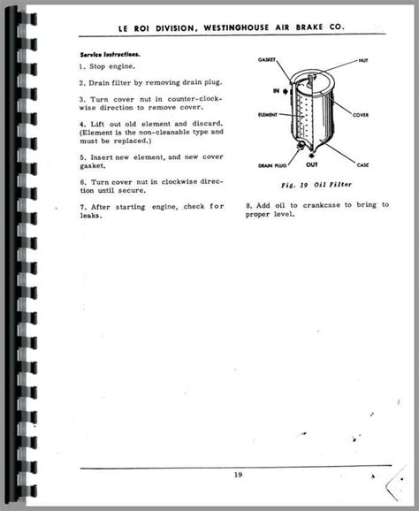 Leroi 125 Tract Air Tractor & Air Compressor Service & Operators Manual