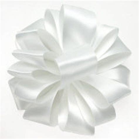 White Satin Ribbon Ribbon by the Yard White Double Faced Satin Ribbon ...