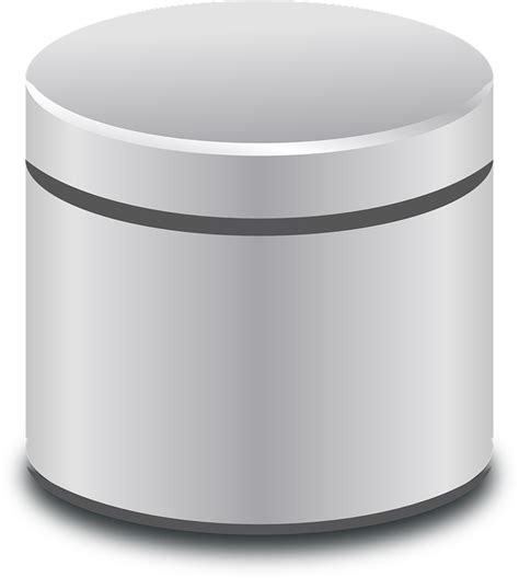 Database Cylinder Metallic · Free vector graphic on Pixabay