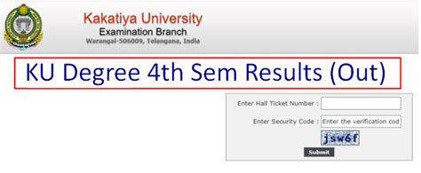 KU Degree 4th Sem Results 2024 (Link OUT), Kakatiya University Results ...