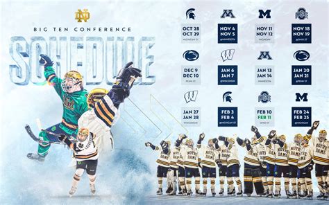 Irish Release 2022-23 Big Ten Hockey Schedule – Notre Dame Fighting ...