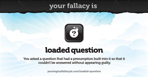 Your logical fallacy is loaded question