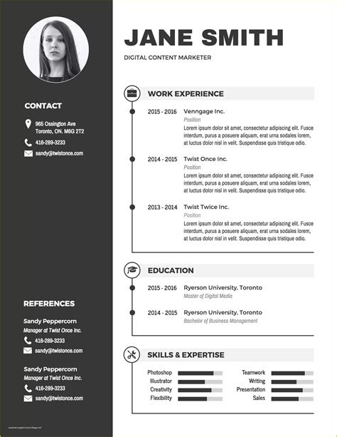 Free Cv Template Word Of Infographic Resume Template Venngage ...