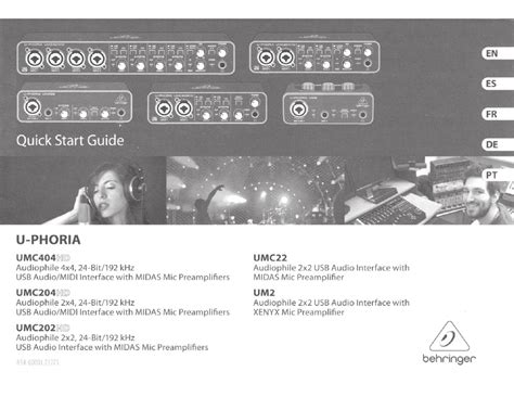 BEHRINGER UMC204HD QUICK START MANUAL Pdf Download | ManualsLib