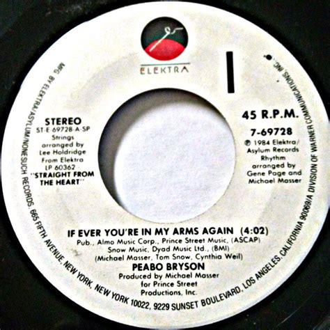 Peabo Bryson - If Ever You're In My Arms Again (1984, Vinyl) | Discogs