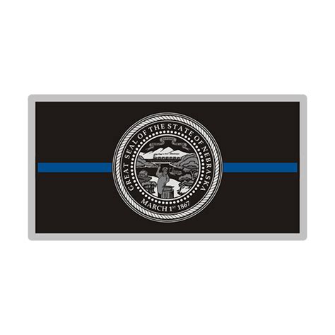 Nebraska Sticker Decal Vinyl Thin Blue Line State Flag NE V3 - Rotten ...