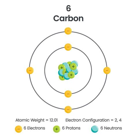 Carbon Element 6 Electron Configuration vector illustration diagram 20561294 Vector Art at Vecteezy