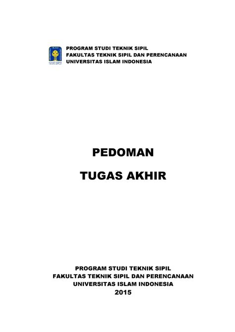 Program Studi Teknik Sipil Fakultas TEKN - PROGRAM STUDI TEKNIK SIPIL FAKULTAS TEKNIK SIPIL DAN ...