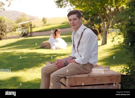 Bride and groom outside church after wedding ceremony Stock Photo - Alamy