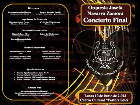 Maestro Enrique Montaño: Programas de mano Concierto Final.