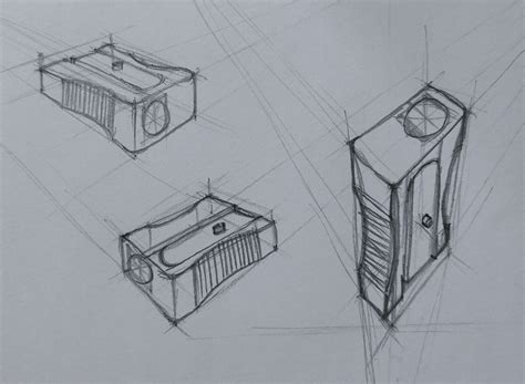 Object drawing sketching in perspective | Eskiz, Perspektif, Çizim teknikleri