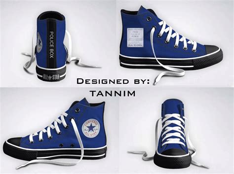 Custom Doctor Who TARDIS Converse Chucks - GeekAlerts