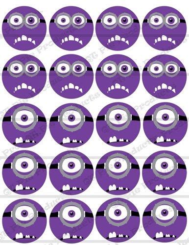 Purple Minion Eyes Printable Minions Eyes, Minion Face, Diy Minions, Happy Birthday Minions ...