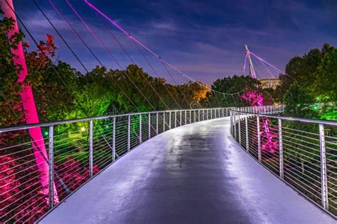 Falls Park Liberty Bridge in Downtown Greenville South Carolina ...