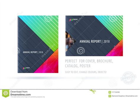 Abstract Double-page Brochure Material Design Style with Colourful Layers for Branding. Business ...